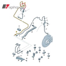 Audi A4  A4 B6/B7 originele remleiding links of rechts achter